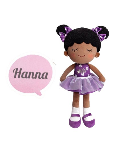 Hanna cuddly doll with dark...