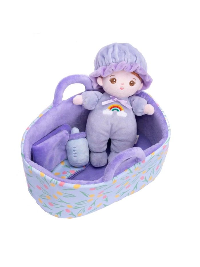Abby mini cuddle doll gift set purple