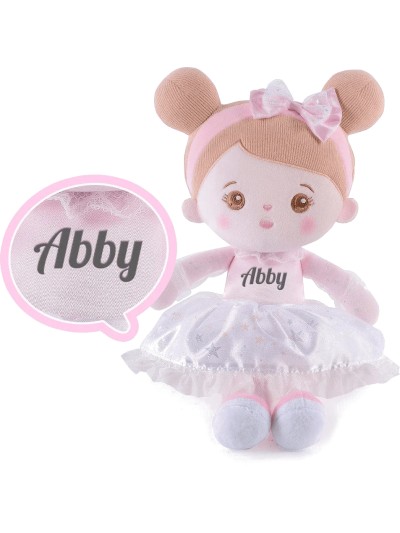 Abby knuffelpop licht roze