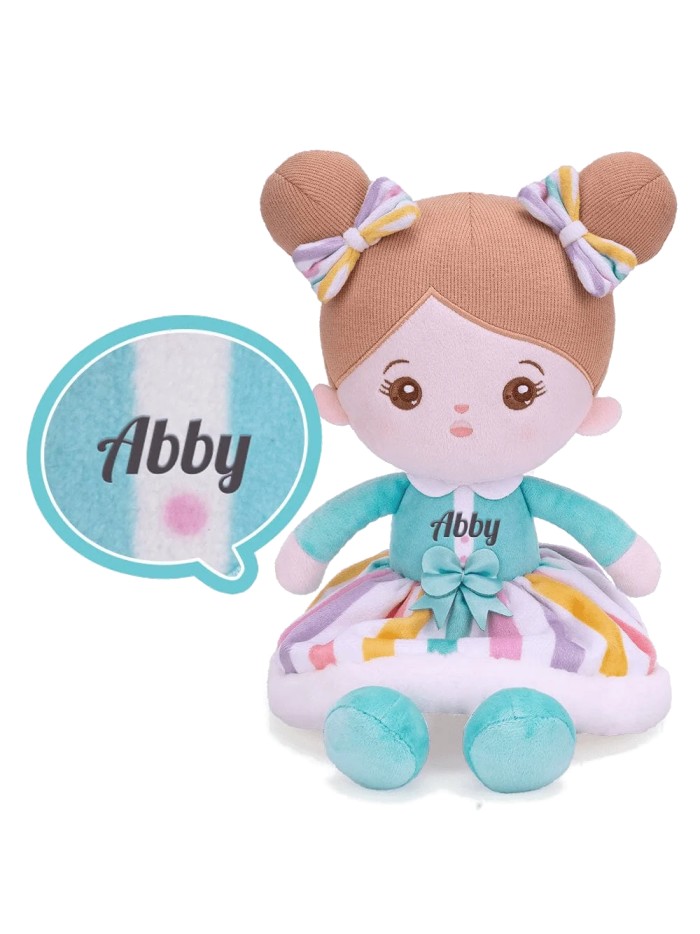 Abby knuffelpop Regenboog