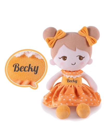 Becky knuffelpop Oranje