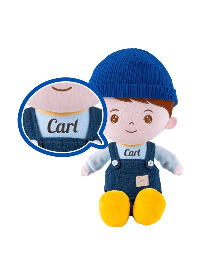 Carl cuddle doll with dark hair