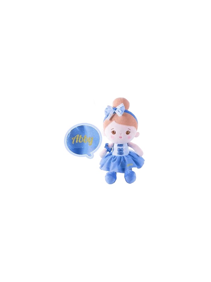 Abby knuffelpop in balletjurkje - blauw