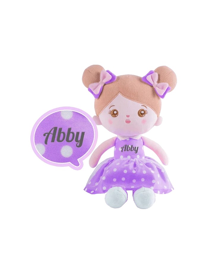 Abby knuffelpop paars