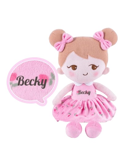 Becky cuddly doll pink