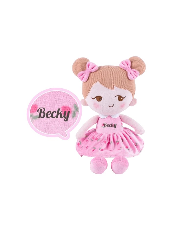 Becky cuddly doll pink