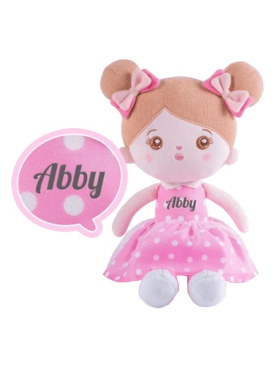 Abby knuffelpop roze