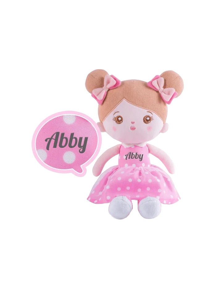 Abby cuddly doll pink