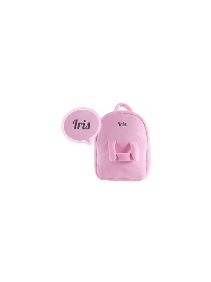 Iris backpack pink with doll holder