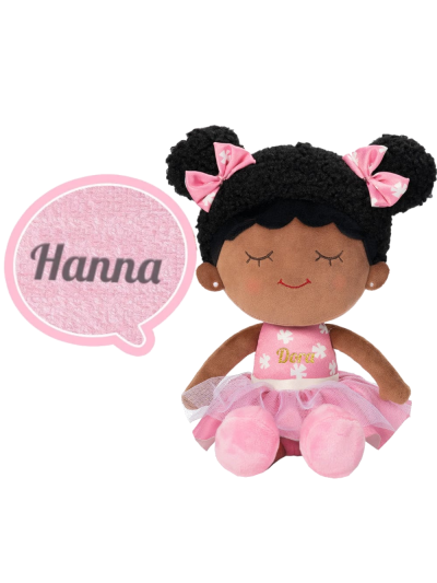 Hanna cuddly doll with dark...
