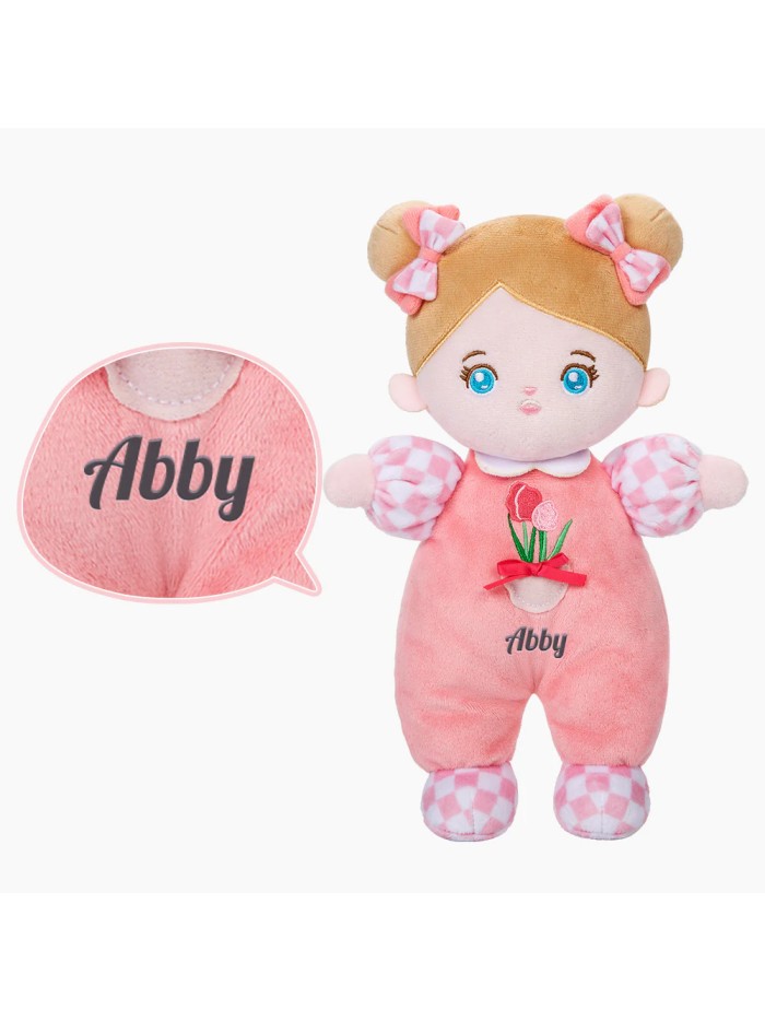 Abby mini cuddly doll with blue eyes